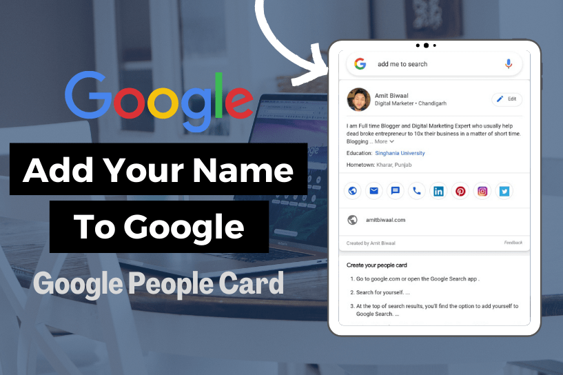Add Me to Search - Google people cards